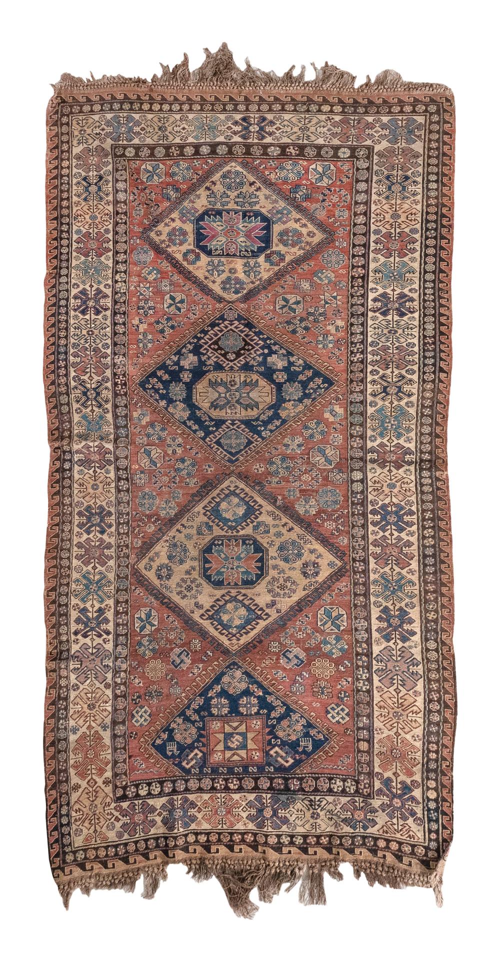 PERSIAN SOUMAC RUG: 4’9” X