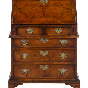 A George I Walnut Slant Front Bureau 18th 34f539