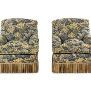 A Pair of Custom Armchairs with 34f57d