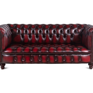 A Fleming and Howland Leather Upholstered