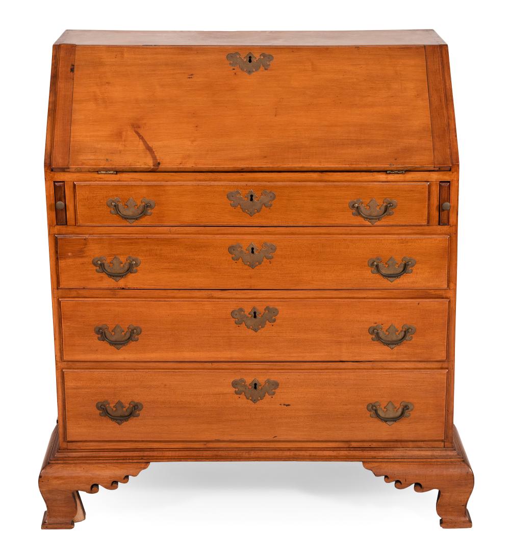 CHIPPENDALE SLANT LID DESK CONNECTICUT  34f59c