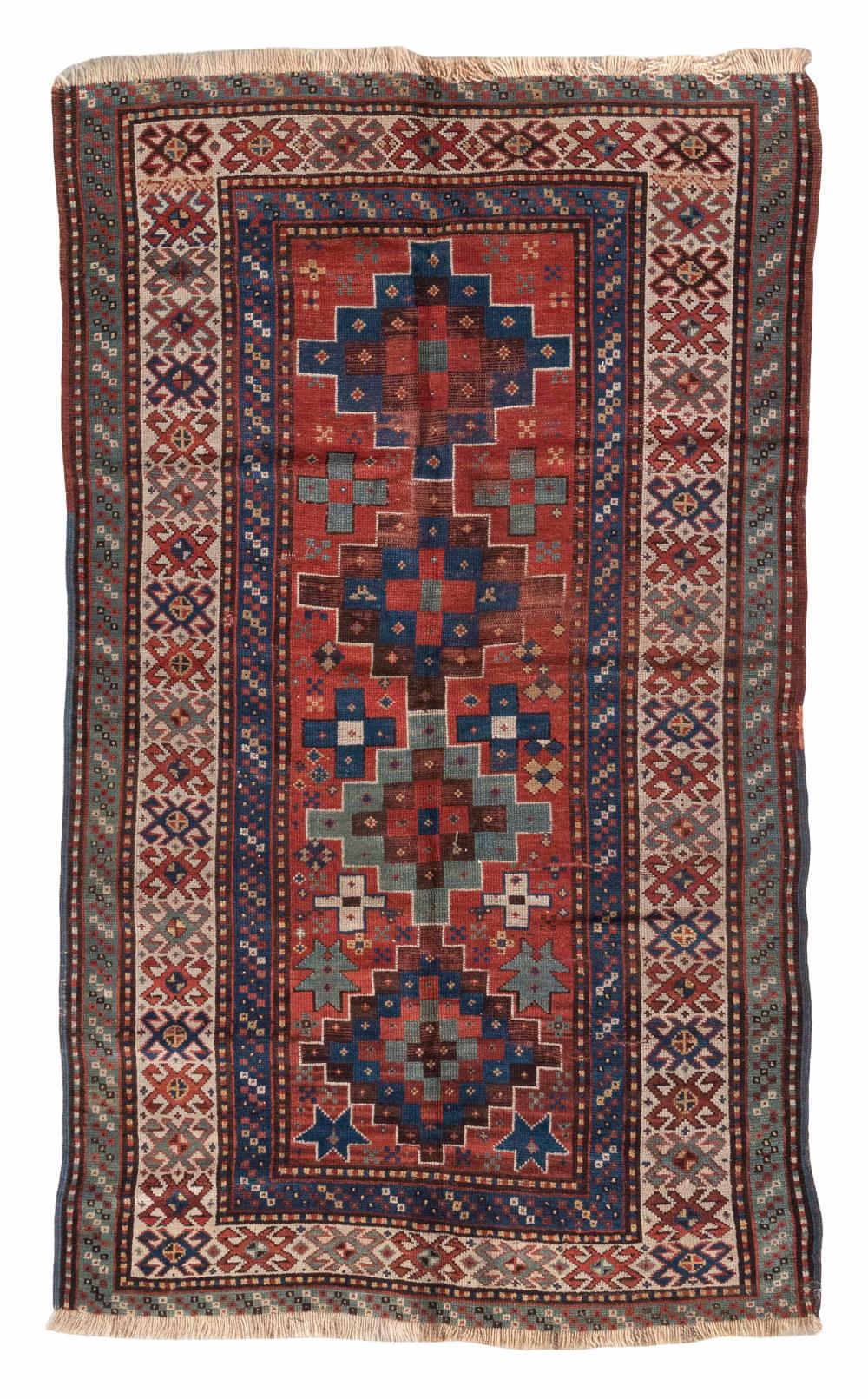 KAZAK RUG: 3’10” X 6’6”