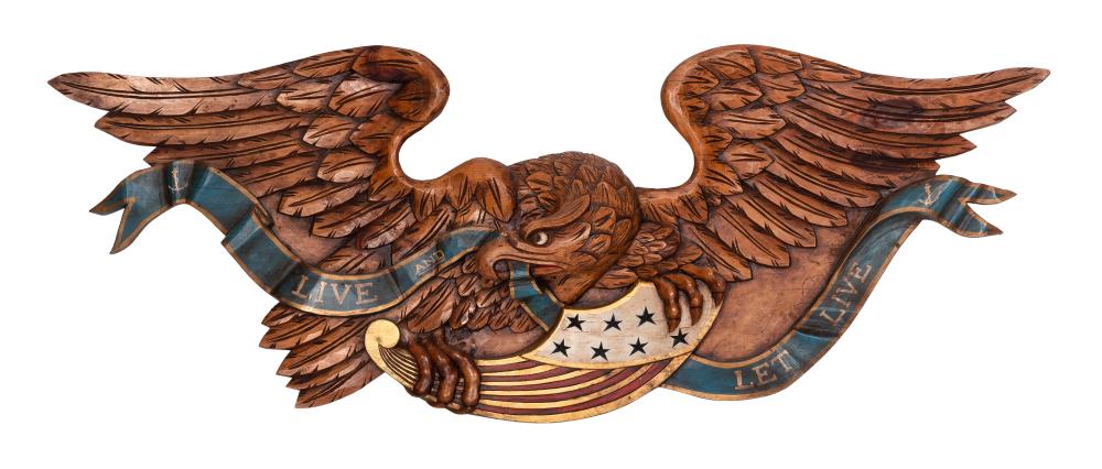 CARVED AND PAINTED AMERICAN EAGLE 34f603