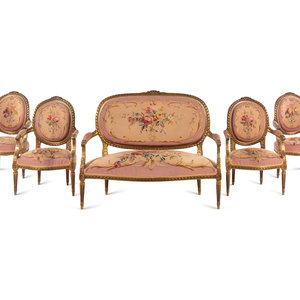 A Louis XVI Style Giltwood Parlor 34f63c