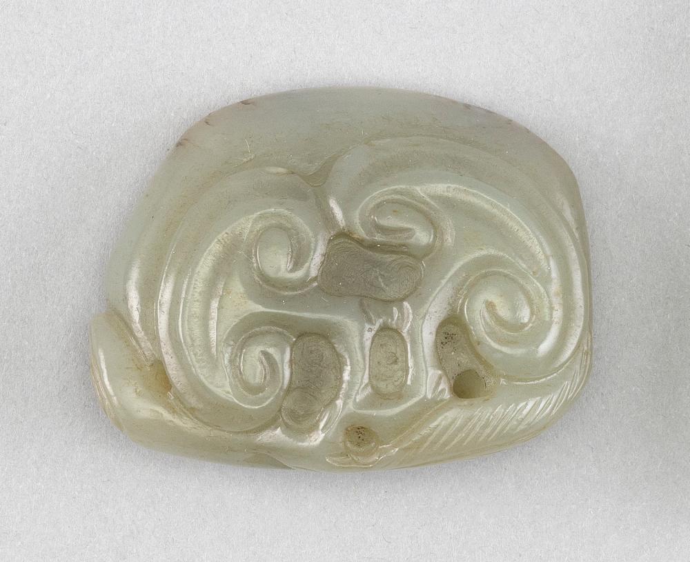 CHINESE CELADON JADE CARVING 20TH 34f64e
