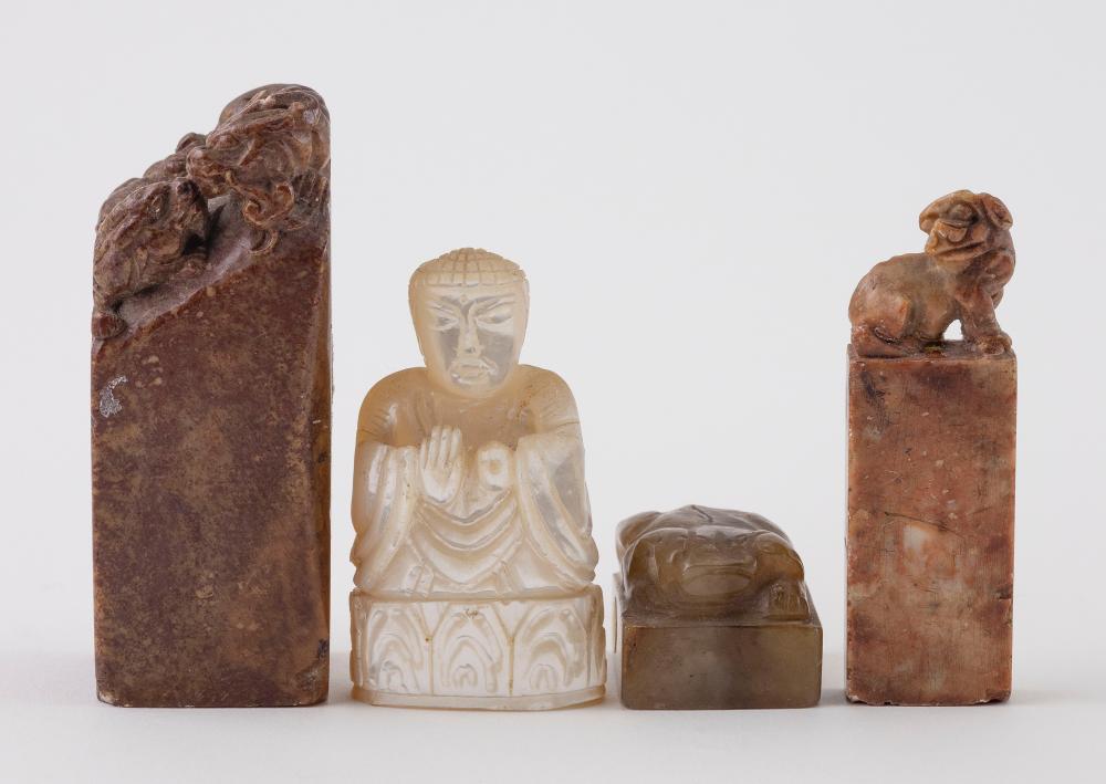 FOUR SMALL CHINESE CARVED OBJECTS 34f66f