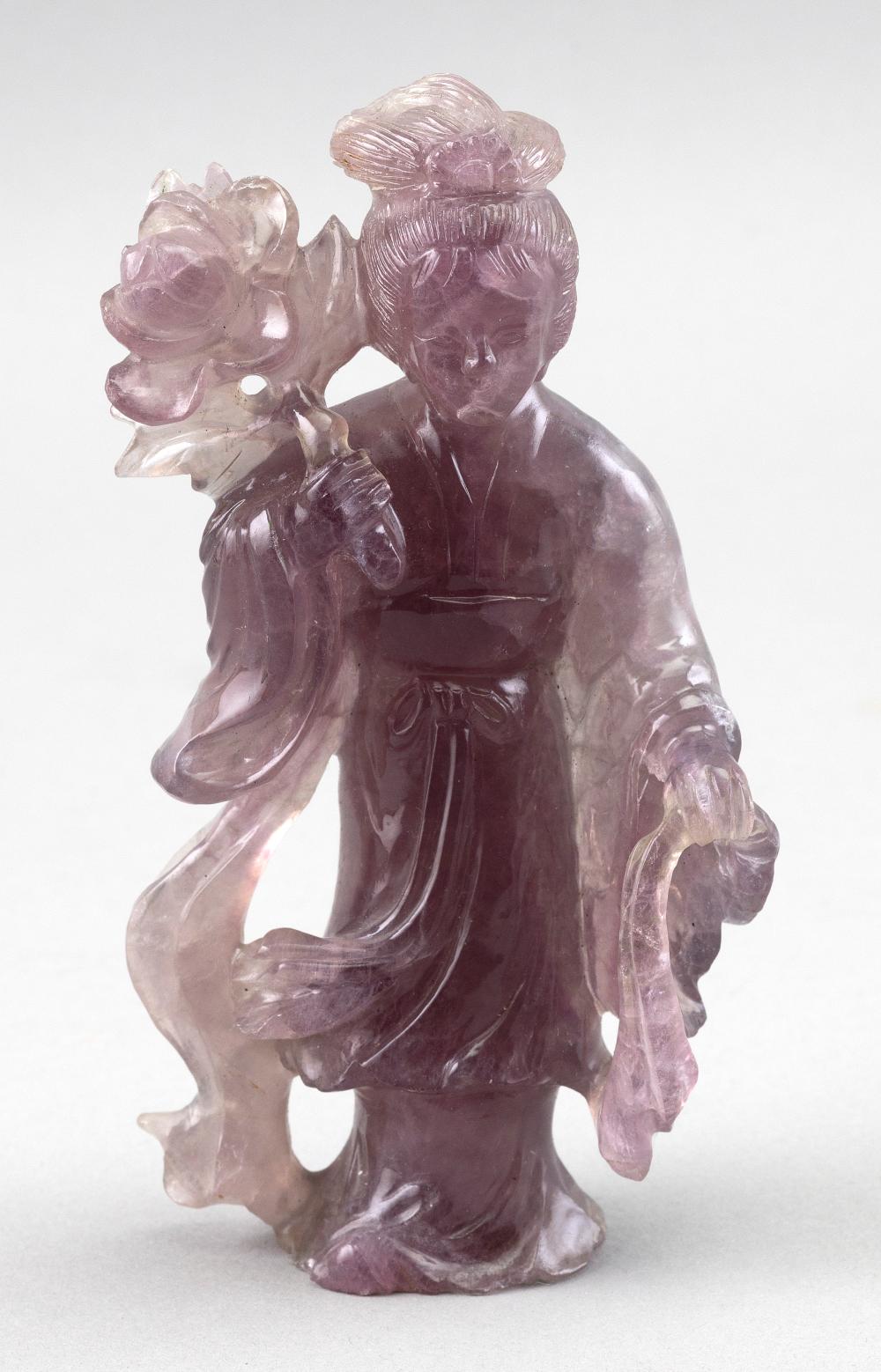 CHINESE CARVED AMETHYST FIGURE 34f674