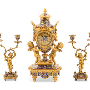 A French Gilt Bronze and Champlevé