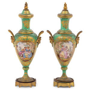 A Pair of S vres Style Gilt Metal 34f67e