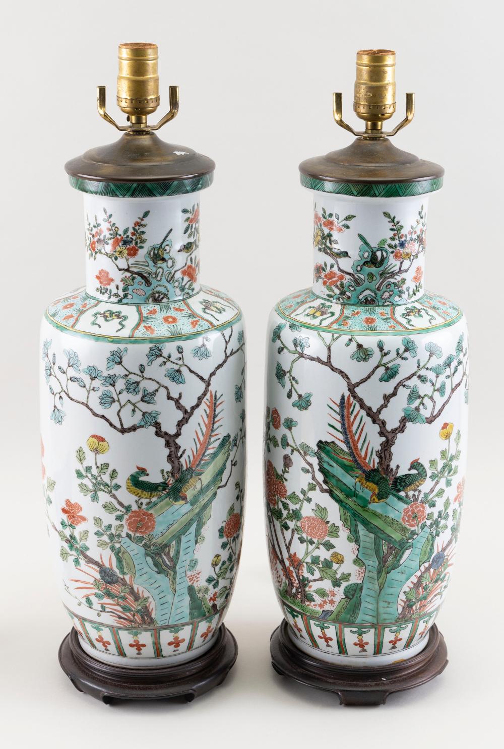 PAIR OF CHINESE FAMILLE VERTE PORCELAIN 34f6af