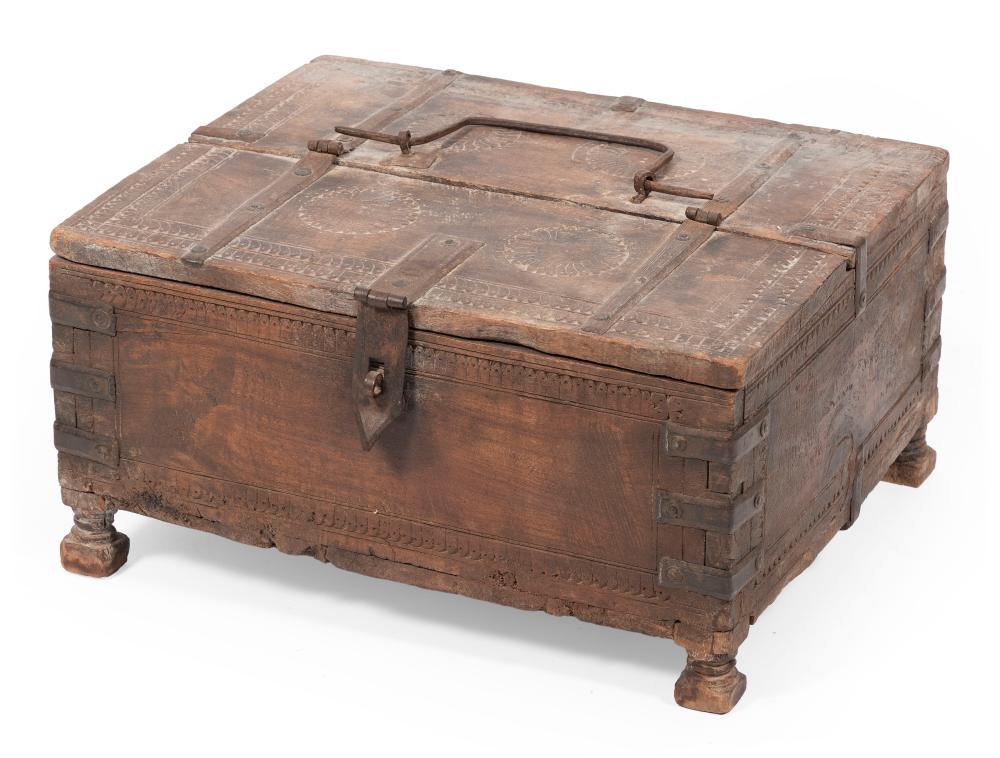 SMALL INDO-PERSIAN WOODEN CHEST