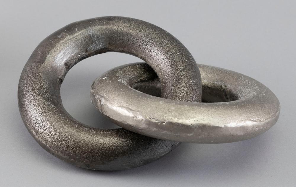 TWO CONJOINED ALUMINUM RINGS DIAMETER