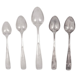 Five Georg Jensen Silver Spoons Copenhagen  34f79b