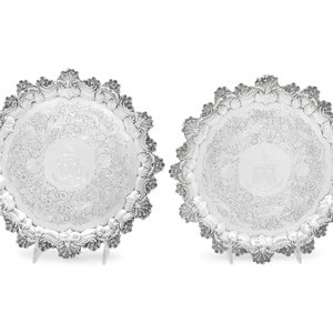A Pair of George IV Silver Salvers Edward 34f7f1