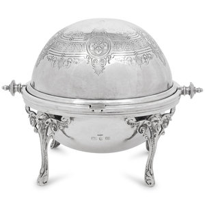 A Victorian Silver Covered Butter