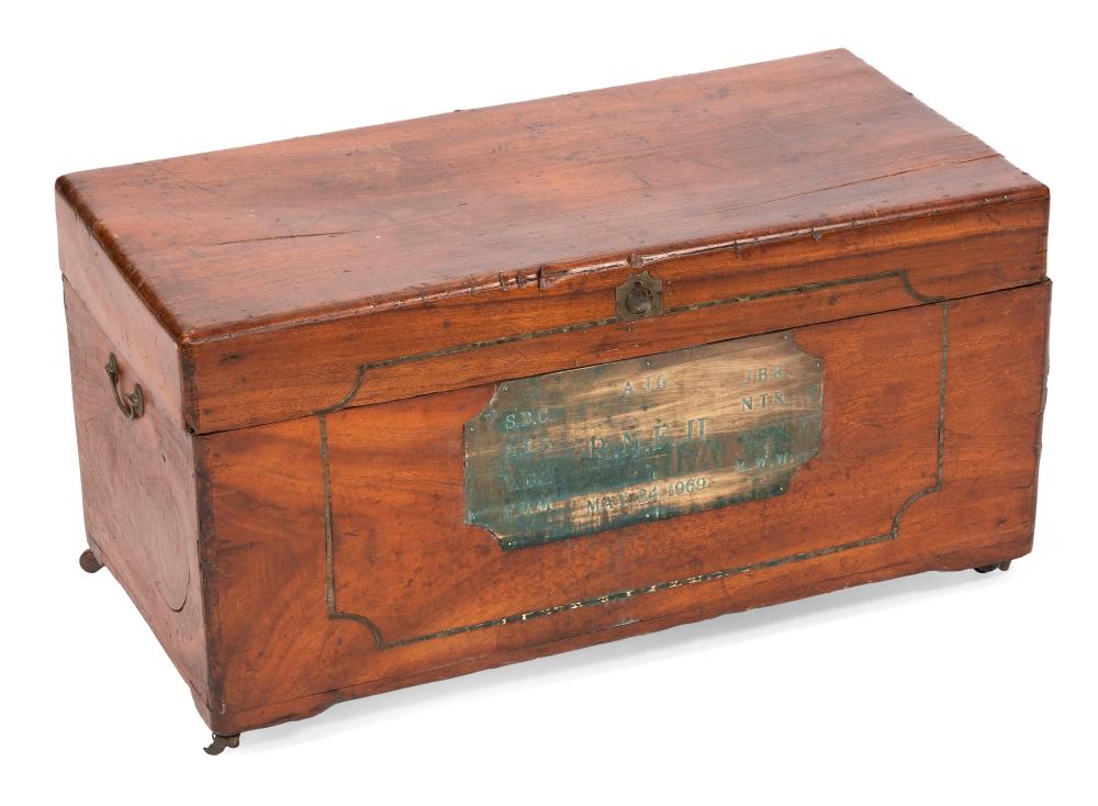 CHINESE BRASS-BOUND CAMPHORWOOD CHEST