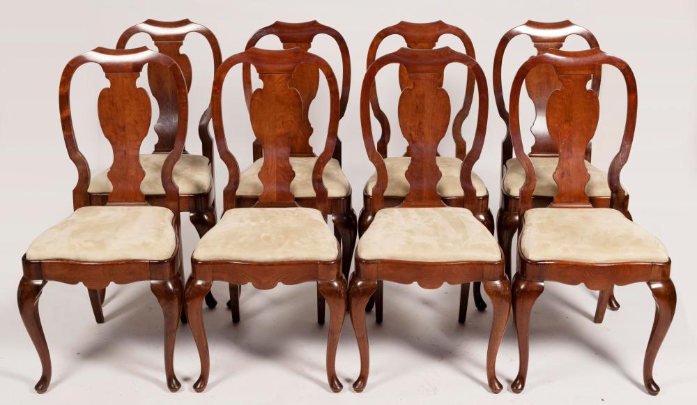 EIGHT QUEEN ANNE STYLE DINING CHAIRS 34f885