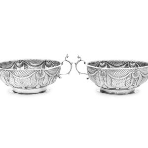 A Pair of Dutch Silver Sugar Bowls Amsterdam  34f88d