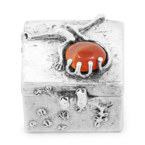 A Modernist Silver and Carnelian