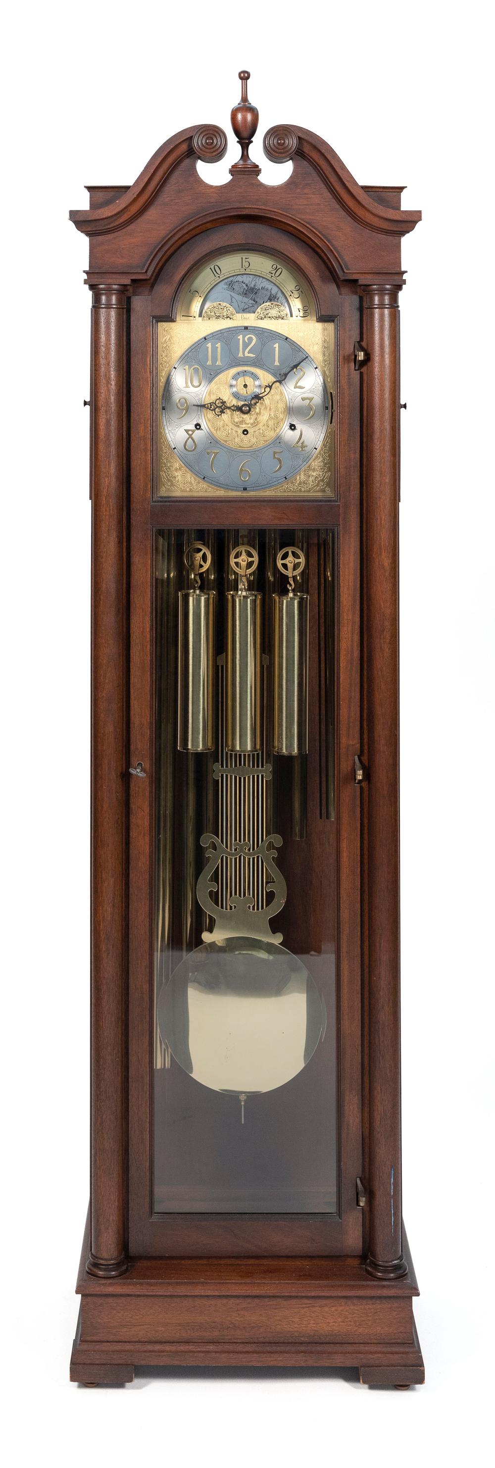 NINE TUBULAR CHIME TALL CLOCK AMERICA,