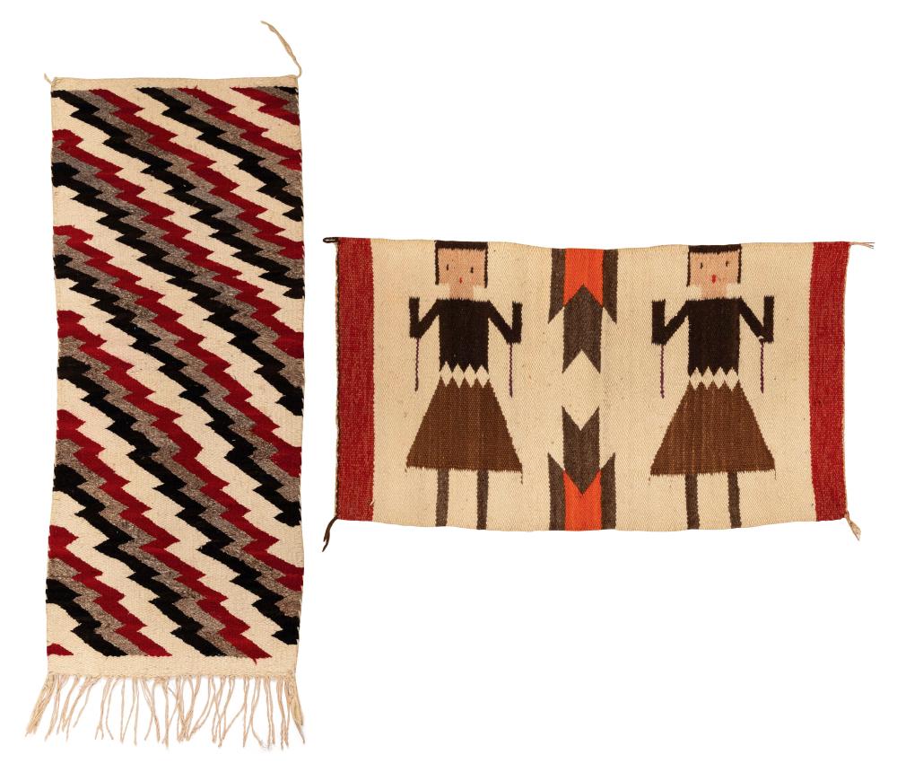 TWO AMERICAN INDIAN RUGS LATE 20TH 34f9ca