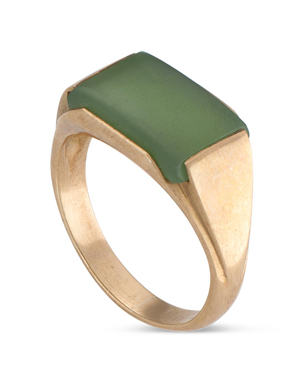 JADE AND 14KT YELLOW GOLD RING 34f9fd