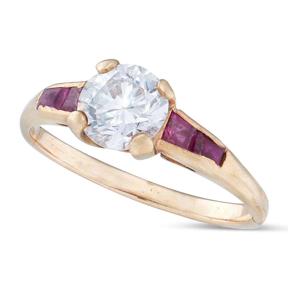 DIAMOND RUBY AND 14KT ROSE GOLD 34fa06