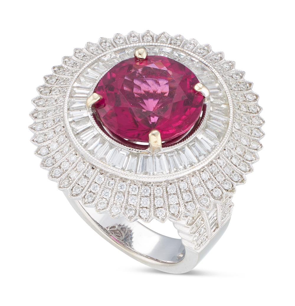 RUBELLITE TOURMALINE AND DIAMOND 34fa00