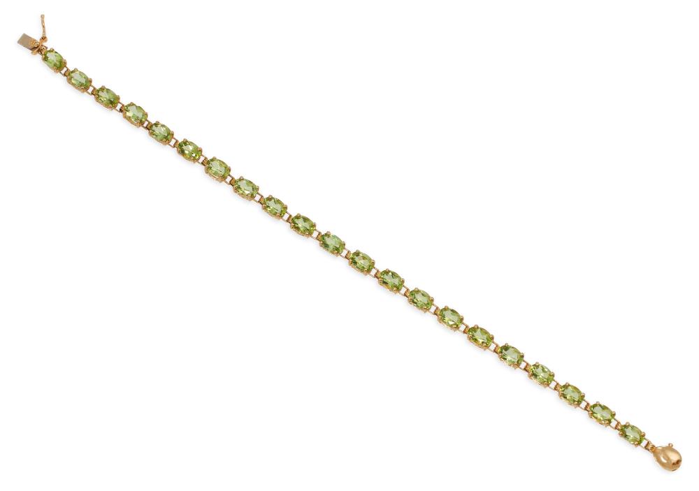 10KT YELLOW GOLD PERIDOT BRACELET 34fa2d