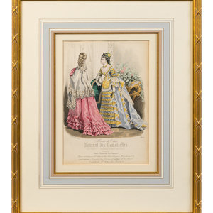 Four Framed Ladies' Costume Engravings
Largest