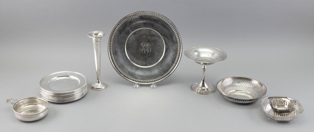 GROUP OF SILVER TABLEWARE FROM