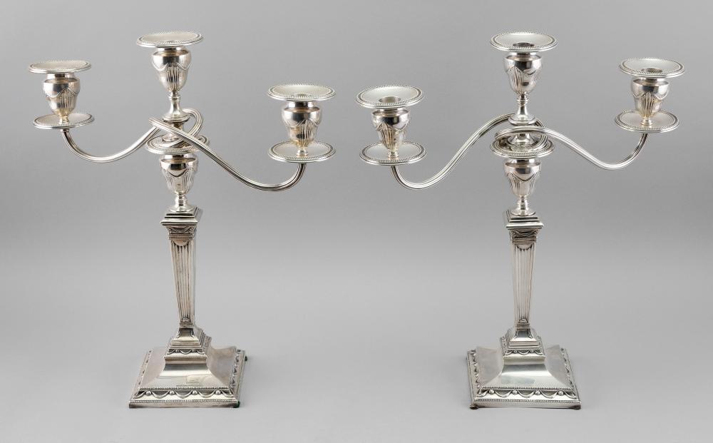 PAIR OF TIFFANY & CO. SILVER CANDELABRA