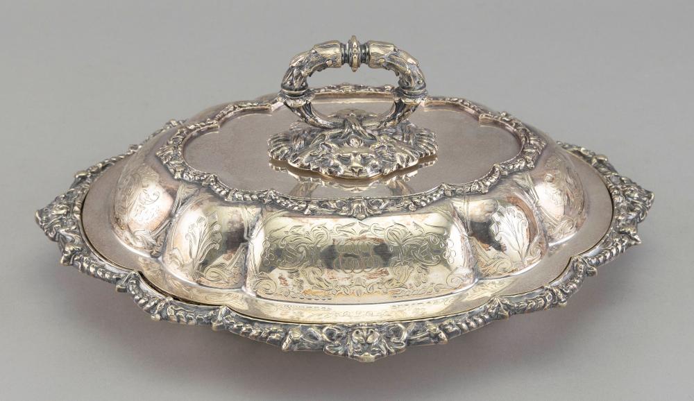 ENGLISH SILVER PLATED COVERED VEGETABLE