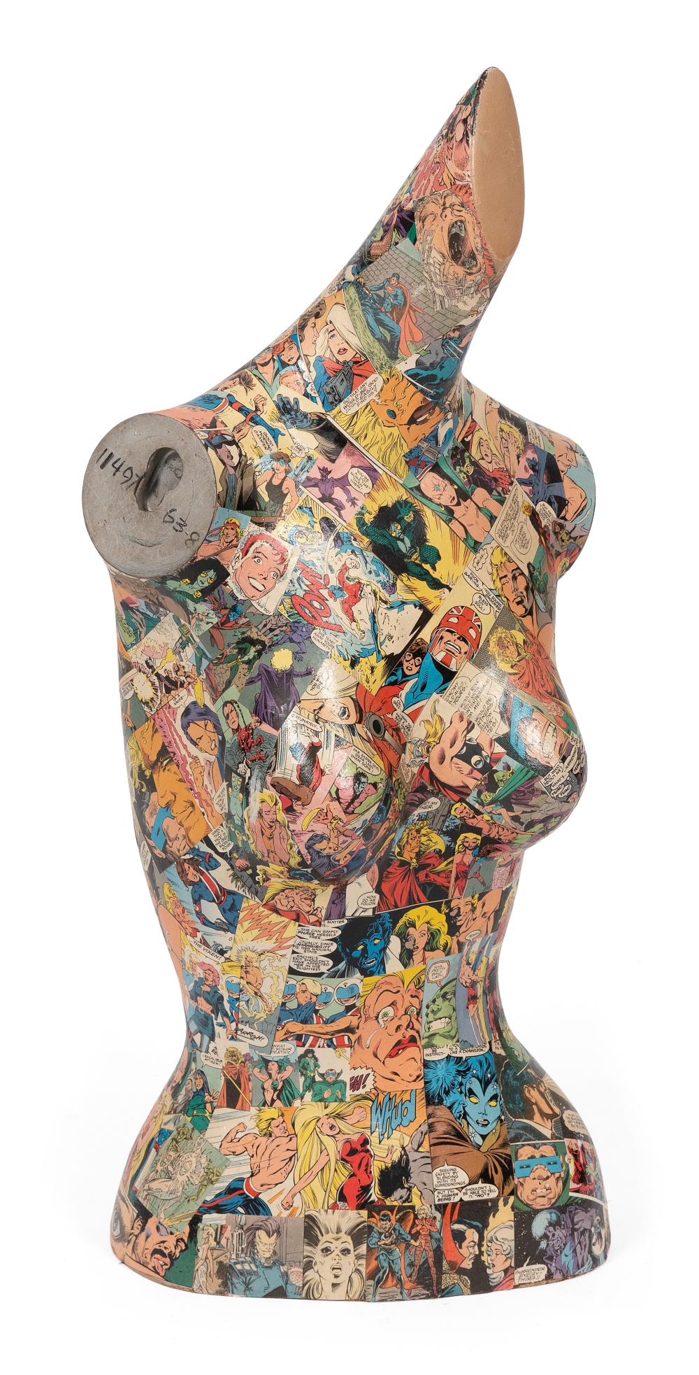 DECOUPAGED DEPARTMENT STORE MANNEQUIN