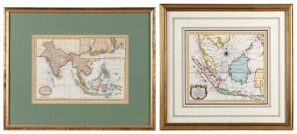 TWO HAND COLORED MAPS OF THE EAST 34fbb2