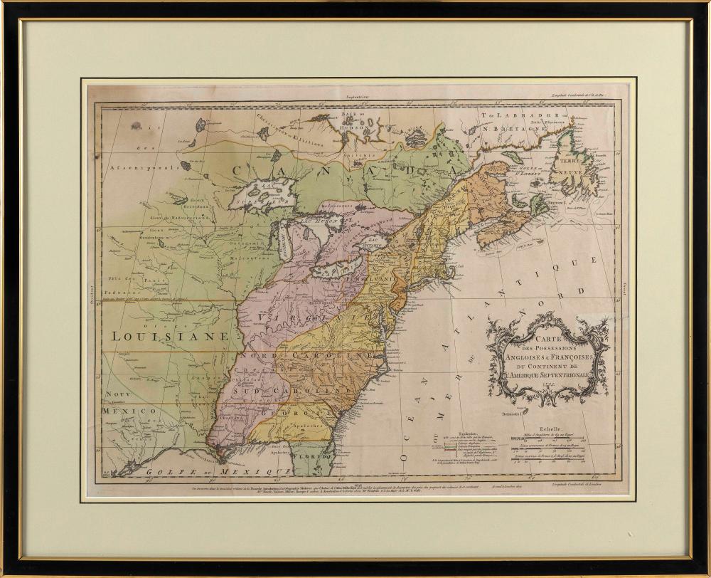 ENGRAVED MAP OF THE AMERICAN COLONIES