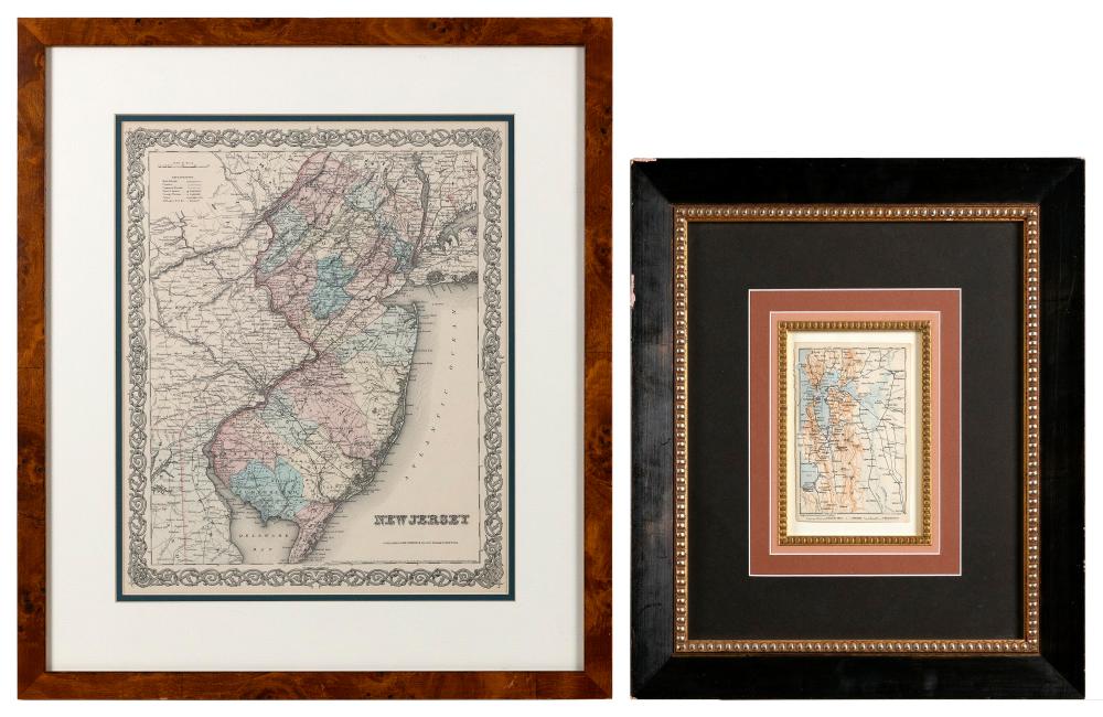 HAND COLORED MAP OF NEW JERSEY 34fbae