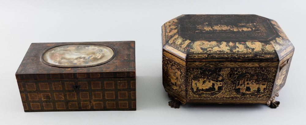 TWO TEA CADDIES 19TH CENTURYTWO