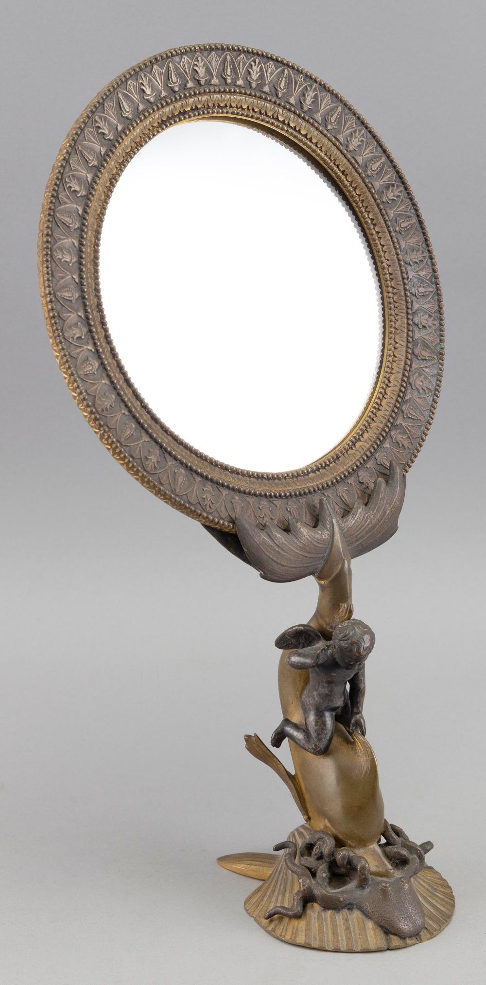 FRENCH BRONZE DRESSING TABLE MIRROR