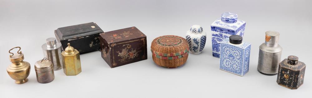 TWELVE TEA CADDIES 19TH 20TH CENTURY 34fc0c