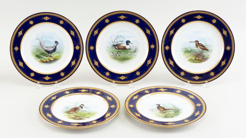 SET OF NINE MINTON PORCELAIN GAME