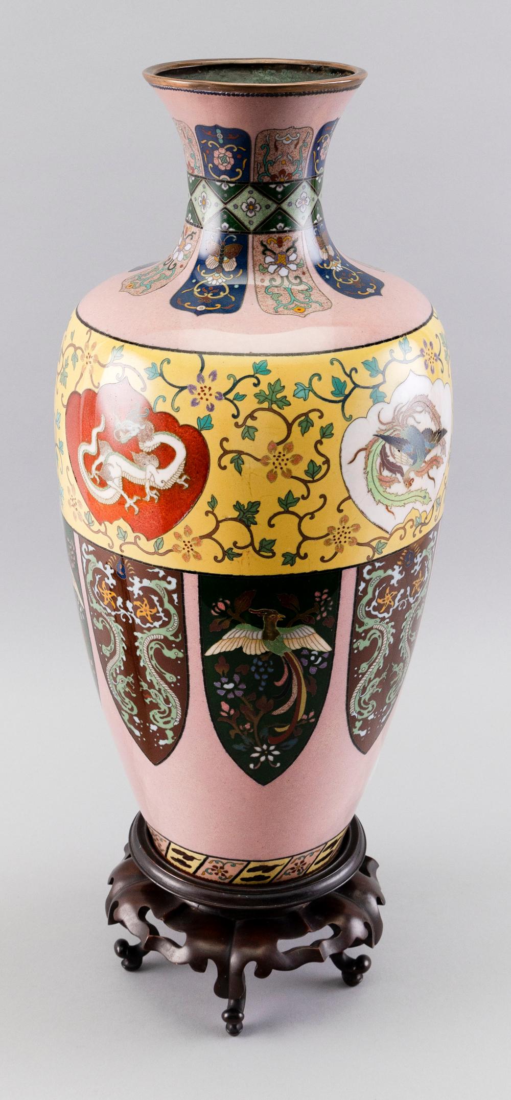 JAPANESE CLOISONN ENAMEL VASE 34fc52