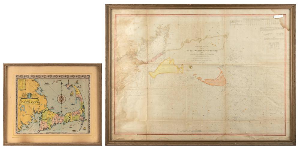 TWO MAPS OF CAPE AND ISLANDS INTEREST 34fc9c