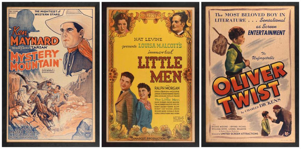 THREE VINTAGE MOVIE POSTERS 1930S 34fd07