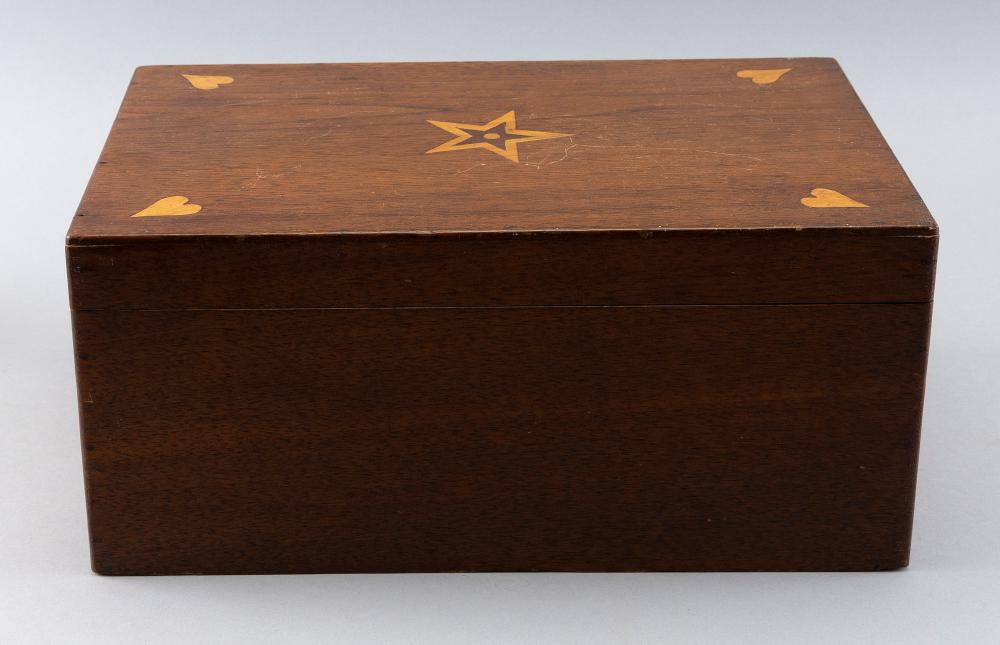 INLAID WOODEN BOX LATE 19TH CENTURY