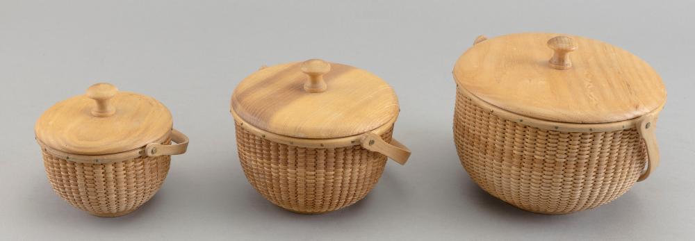 NESTING SET OF THREE LIDDED NANTUCKET 34fd53