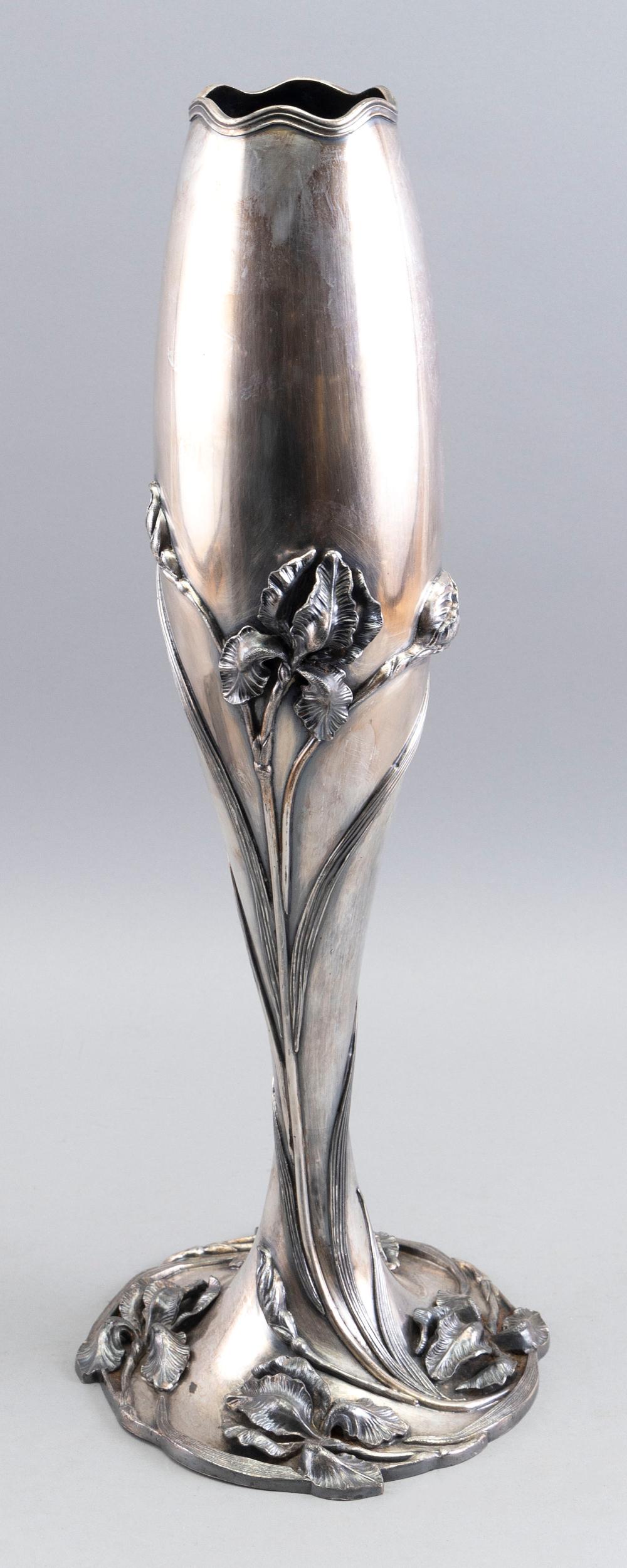 SILVER PLATED JAPANESE STYLE VASE 34fd88