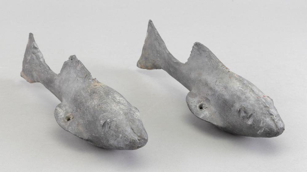 TWO LEAD FISH WEIGHTS EARLY 19TH