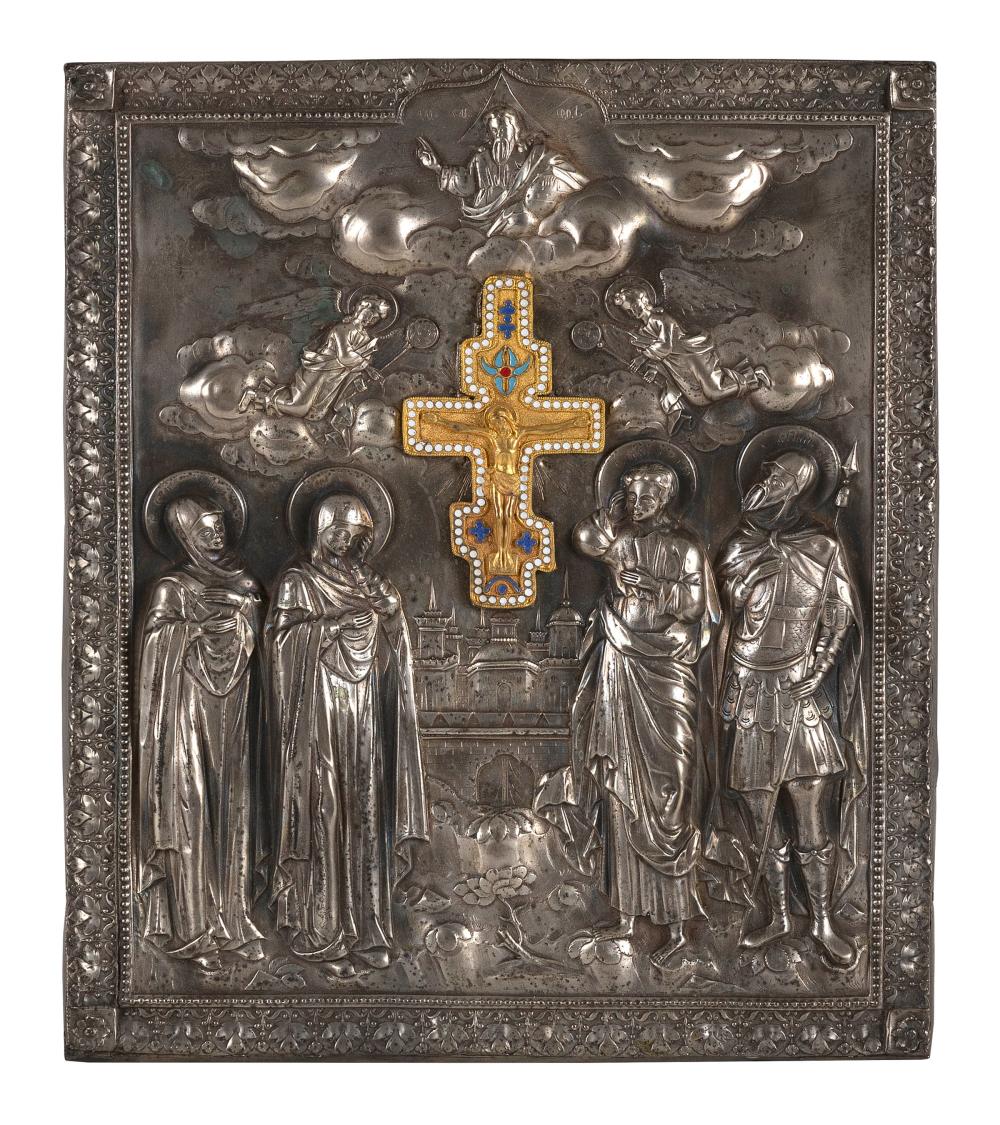 EASTERN ORTHODOX SILVER ICON OF 34fe37