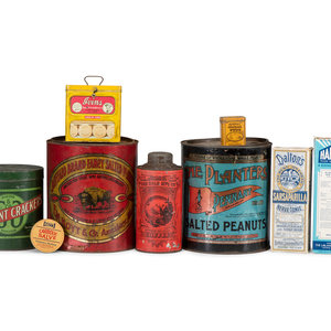 Nine Advertising Tins and Boxes
includes
